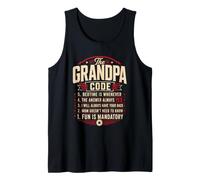 The Grandpa Code Family Rules Grandchildren Humour Joke Débardeur