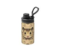 The Gray Little Mouse Bouteille d'eau isotherme de 355 ml avec motif imprimé complet, étanche, en acier inoxydable et durable pour l'extérieur