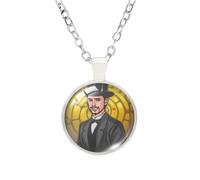 The Great and Powerfu Paintings Collier cabochon en verre fait à la main, Verre