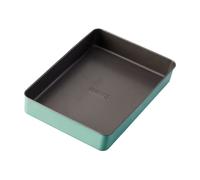 The Great British Bake Off Moule à brownie, pour Flapjacks, brownies et autres plateaux, plaque anti-adhésive pour four, logo officiel GBBO, acier au carbone antiadhésif, bleu canard, 30 x 20 x 5 cm