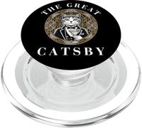 The Great Catsby, Funny Cat Design, Amoureux des Chats, Fan PopSockets PopGrip pour MagSafe