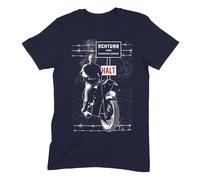 The Great Escape Featuring Steve McQueen T-shirt pour homme, bleu marine, XL