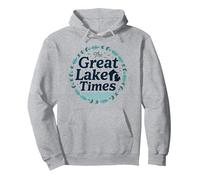 The Great Lake Times : Coastal Nostalgia Sweat à Capuche, Unisexe pour Adultes, Gris Chiné, XL