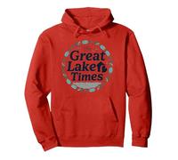The Great Lake Times : Coastal Nostalgia Sweat à Capuche, Unisexe pour Adultes, Rouge, L