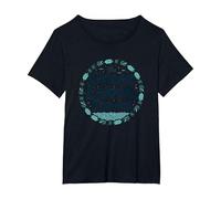 The Great Lake Times : Coastal Nostalgia T-Shirt, Femme Grandes Tailles, Noir, 5X