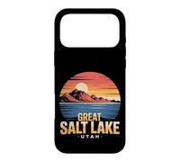 The Great Salt Lake Utah Tourist Vintage Retro Sunset Water Coque pour iPhone 17 Pro Max