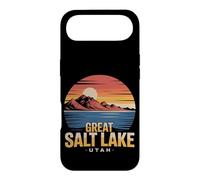 The Great Salt Lake Utah Tourist Vintage Retro Sunset Water Coque pour iPhone Air