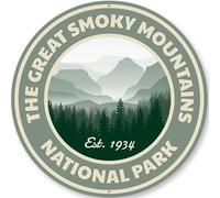 The Great Smoky Mountains National Park Est 1934 Camping Sign
