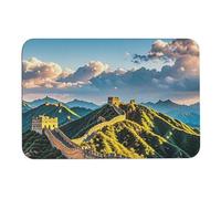 The Great Wall of China Diatom Mud Tapis de bain absorbant l'humidité et la saleté, paillasson avec dos en caoutchouc antidérapant, tapis de sol pour salle de bain, baignoire, douche, évier