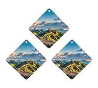 The Great Wall of China Lot de 3 désodorisants à suspendre pour voiture, maison, bureau Gris