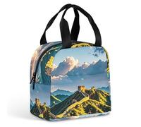 The Great Wall of China Sac à déjeuner pour homme et femme, sac fourre-tout isotherme portable avec poignée, étanche, réutilisable, pour le travail, le pique-nique, les voyages