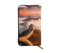 The Great Wall Portefeuille long en cuir à motifs (19,1 x 10,4 cm) | Compartiment multifonction extra large | Excellent cadeau