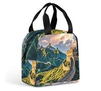 The Great Wall Sac à déjeuner pour homme et femme, sac fourre-tout isotherme portable avec poignée, étanche et réutilisable, pour le travail, le pique-nique, les voyages