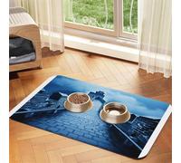 The Great Wall Tapis d'alimentation imperméable et antidérapant pour chien et chat - Sans taches - Séchage rapide - Distributeur d'eau pour chien