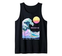 The Great Wave Kanagawa Retro 8 bits Pixel Art Japonais Débardeur