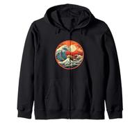 The Great Wave Kanagawa Sunset - Art Japonais Classique Sweat à Capuche