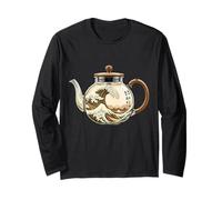 The Great Wave Of Coffee Pot Lover Pichet japonais Art japonais Manche Longue