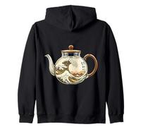 The Great Wave Of Coffee Pot Lover Pichet japonais Art japonais Sweat à Capuche