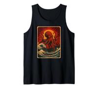 The Great Wave Off Kanagawa Octopus Retro Anime Art Japonais Débardeur