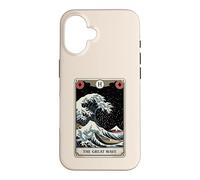 The Great Wave Off Kanagawa Tarot Card Night Art Japan Coque pour iPhone 16