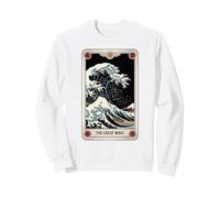The Great Wave Off Kanagawa Tarot Card Night Art Japan Sweatshirt