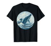 The Great Wave Off Kanagawa Whale Retro Anime Art Japonais T-Shirt