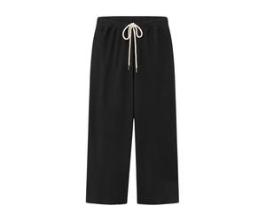THE Great - Wide Leg Cropped Sweatpant - Femme - Pantalons - Noir - Taille: 36 FR