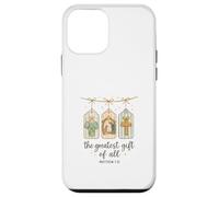 The Greatest Gifts of All Matthew 1:21 Nativity Watercolor Coque pour iPhone 12 Mini