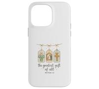 The Greatest Gifts of All Matthew 1:21 Nativity Watercolor Coque pour iPhone 14 Pro Max