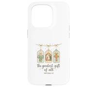 The Greatest Gifts of All Matthew 1:21 Nativity Watercolor Coque pour iPhone 15 Pro