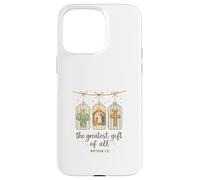 The Greatest Gifts of All Matthew 1:21 Nativity Watercolor Coque pour iPhone 15 Pro Max