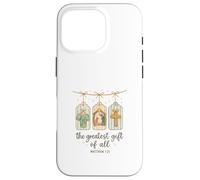 The Greatest Gifts of All Matthew 1:21 Nativity Watercolor Coque pour iPhone 16 Pro