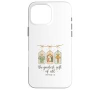 The Greatest Gifts of All Matthew 1:21 Nativity Watercolor Coque pour iPhone 16 Pro Max