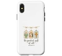The Greatest Gifts of All Matthew 1:21 Nativity Watercolor Coque pour iPhone X/XS