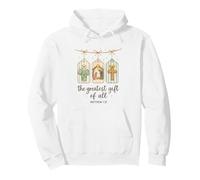 The Greatest Gifts of All Matthew 1:21 Nativity Watercolor Sweat à Capuche
