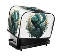 The Green Flying Fish Housse de grille-pain à 2 tranches - Anti-poussière, résistante à l'huile, protège les petits appareils de cuisine