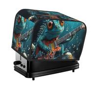 The Green Lizard Playing The Piano Toaster Cover 2 Slice Kitchen Small Appliance Covers With Pockets Dust and Fingerprint Protectio