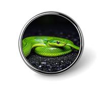 The Green Snake Badge rond mignon en émail broche bouton broche personnalisée vêtements décoration unisexe porte-badge chapeaux sacs chemises décoration