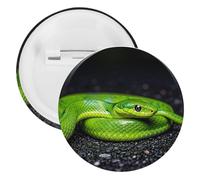The Green Snake Broche ronde en fer blanc personnalisable pour les enseignants, les infirmières, les médecins, le personnel, 5PCS, Plastique, Plastiques