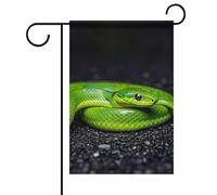 The Green Snake Drapeau de jardin d'été double face 30,5 x 45,7 cm Drapeau de jardin Printemps Soleil Drapeaux de jardin Décoration extérieure