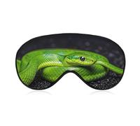 The Green Snake Masque de sommeil anti-lumière confortable et doux avec bande élastique, convient pour les hommes et les femmes, convient pour les voyages et le sommeil