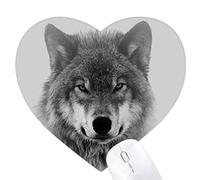 The Grey Wolf Hunter Jeux de tapis de souris en forme de coeur