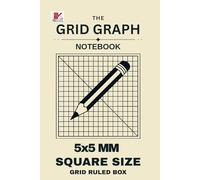 The Grid Graph Notebook "6x9 Inch" /50 Sheets / 5x5 MM Square Size Grid Ruled Box For All Purpose School, College and Business