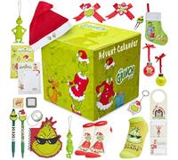 The Grinch Calendrier de L'avent 2025 Ado Adulte Compte à Rebours Noel 24 Surprises Decoration Papeterie Original Chaussettes Fantaisies