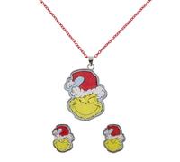 The Grinch Christmas Set necklace + earrings