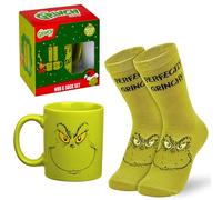 The Grinch Coffret Mug - Chaussettes et Mug de Café 340 ml, Coffret Cadeau pour Femme Ado