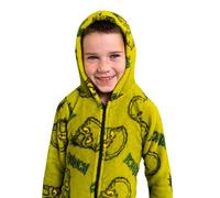 The Grinch Combinaison à capuche pour garçons et filles - Combinaison pour enfants Pyjama à manches longues Vert, vert une, 98-104
