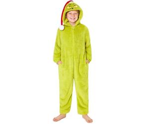 The Grinch Combinaison Pyjama Ado et Enfant, 4-16 Ans, Douce Grenouillère Familial Assorti à Chapeau de Père Noel, Cadeau Noel (10-11 Ans, Grinch Enfants)