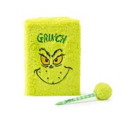 The Grinch Ensemble de papeterie Grinch | Grinch Character Face Graphic Print Notebook & Pen Kit en Vert | Papeterie de bureau unisexe avec stylo à bille et bloc-notes pour adultes, adolescents