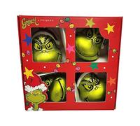 The Grinch Lot de 4 boules de Noël à suspendre pour sapin de Noël